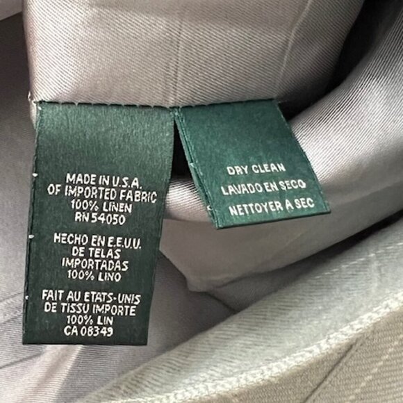 Lauren Ralph Lauren Martha's Vineyard Cool Green Linen Blazer Size 10P - Picture 5 of 7